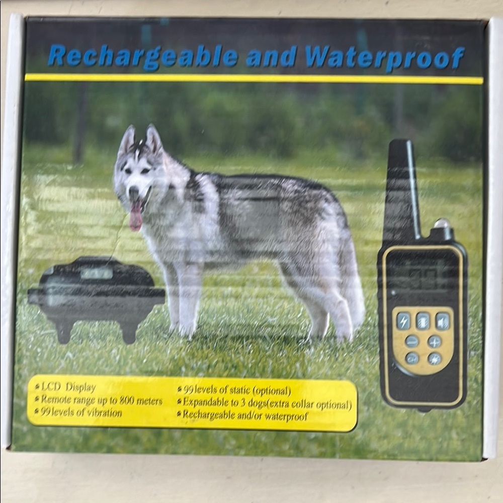 Single - Black and Yellow Dog Training Collar with Remote